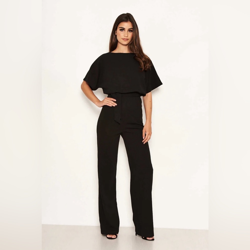 NWT ASOS - AX Paris tie waist jumpsuit - black